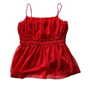 Red Babydoll Cami Top